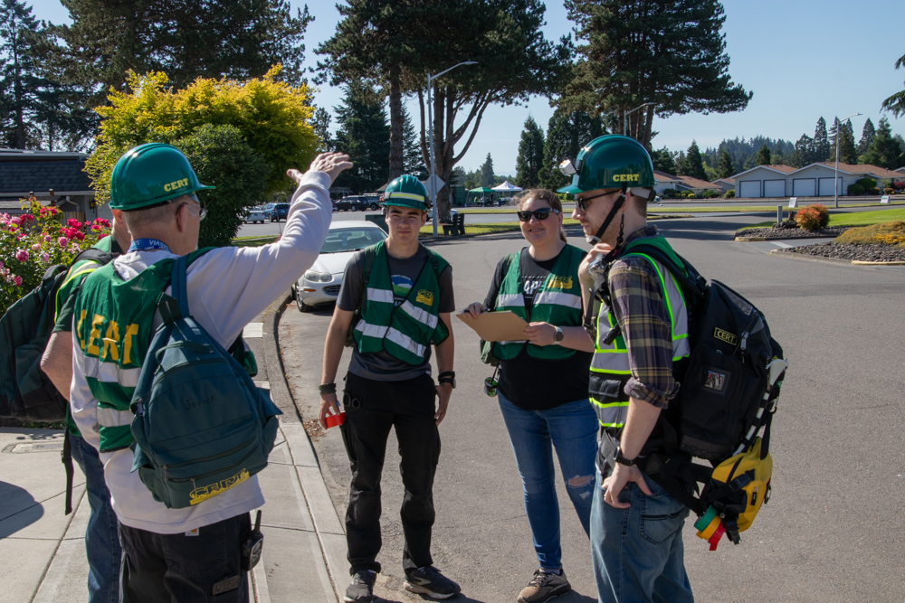 CERT members during an exercise